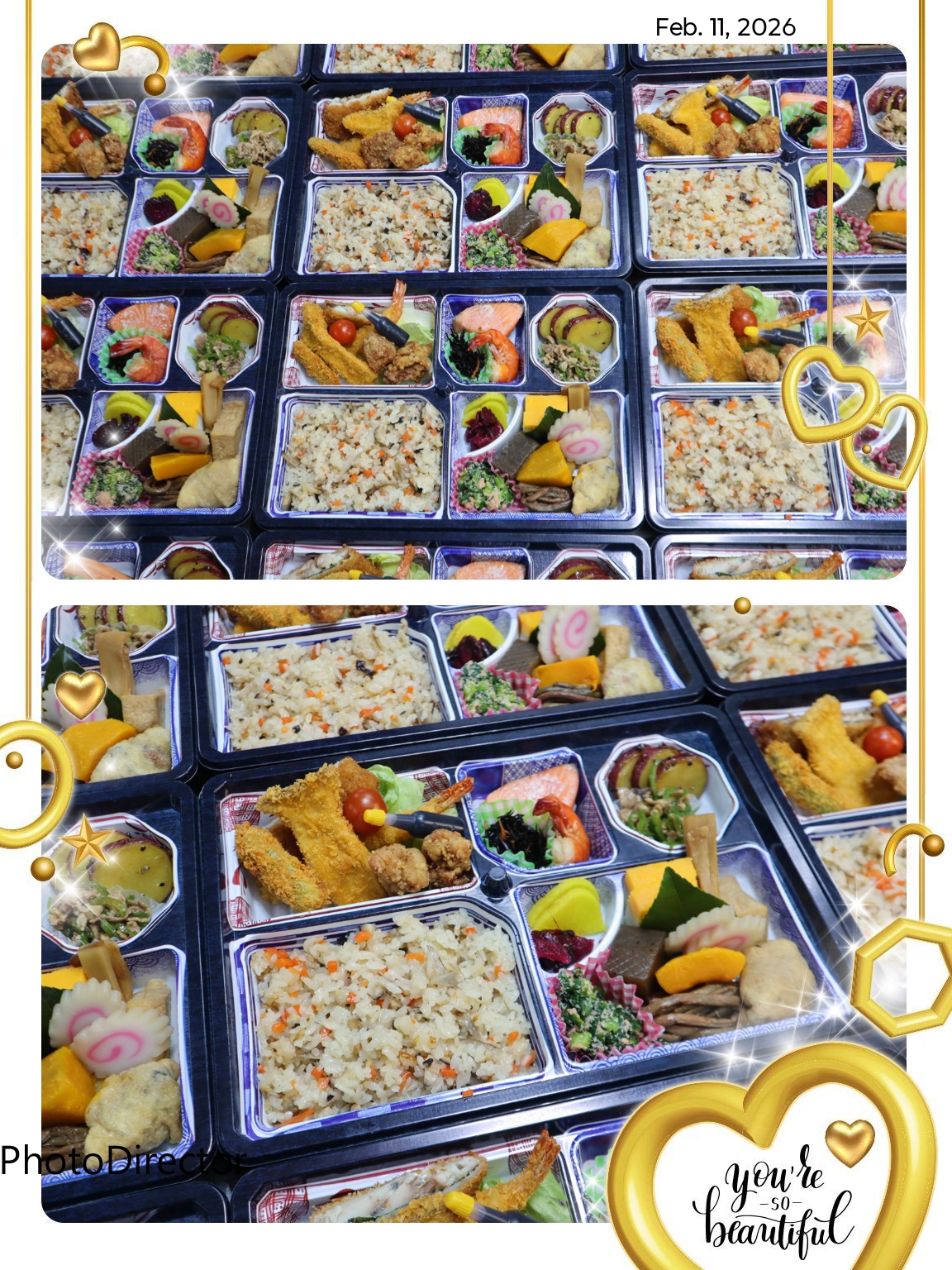 本日ご注文の味めし弁当です