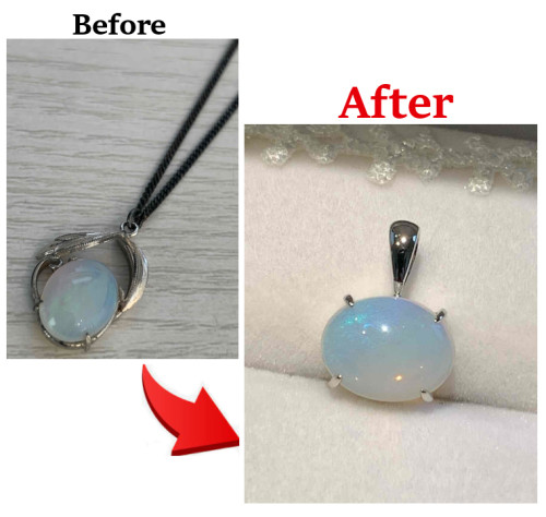 ご両親の思い出のオパールをカジュアル使いにリフォーム　更新しました！