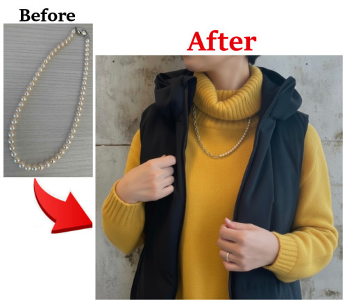 受け継いだ真珠を普段使いできるネックレスへリフォーム　更新しました！