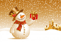 クリスマス・プレゼントを届ける雪だるま%20Snowman%20deliver%20Christmas%20presents%20イラスト素材.jpg