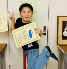 5週目のお休みです(#^.^#)　賞状もらってにっこりしよう☆