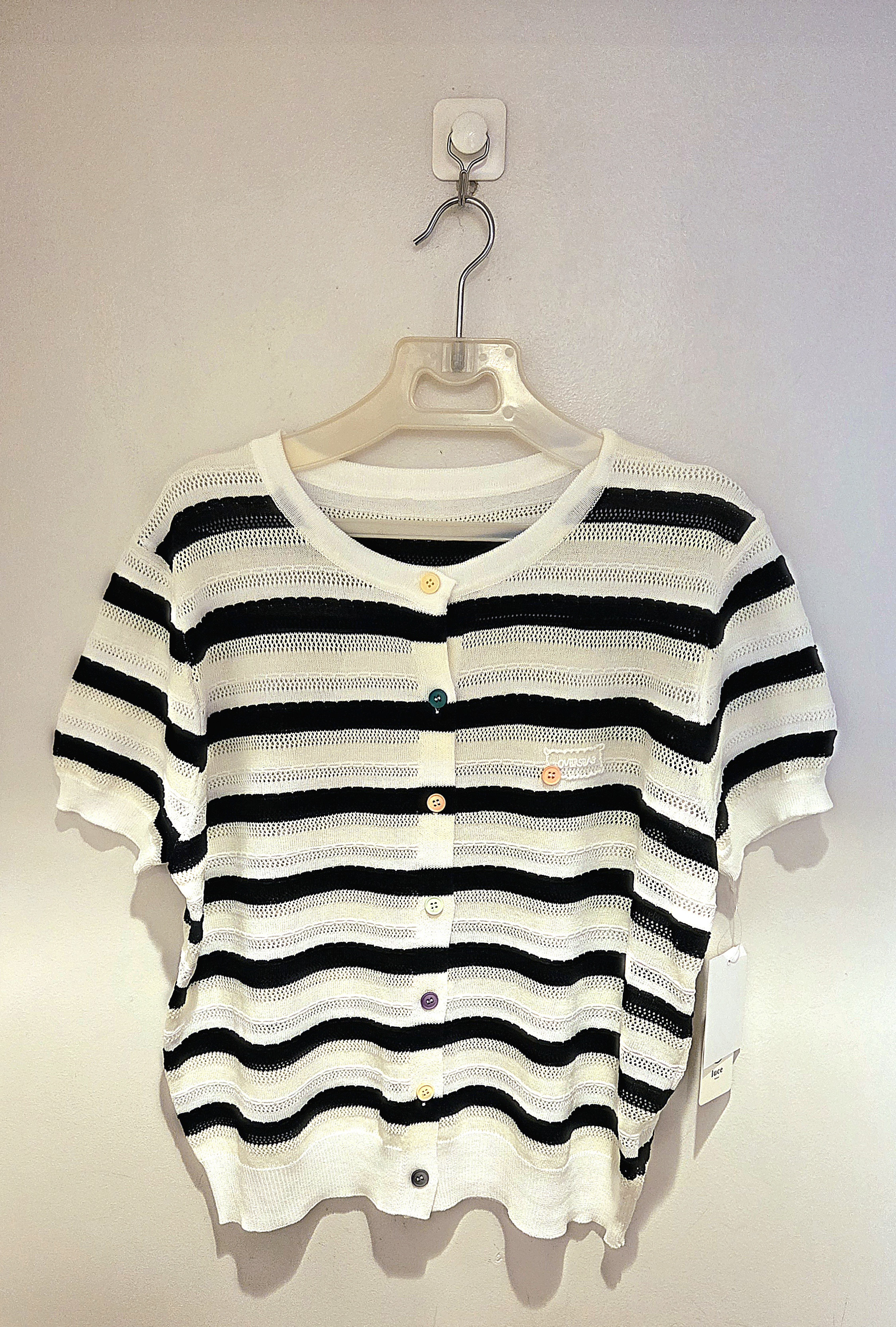 カラフルボタンニット　セール¥5.500