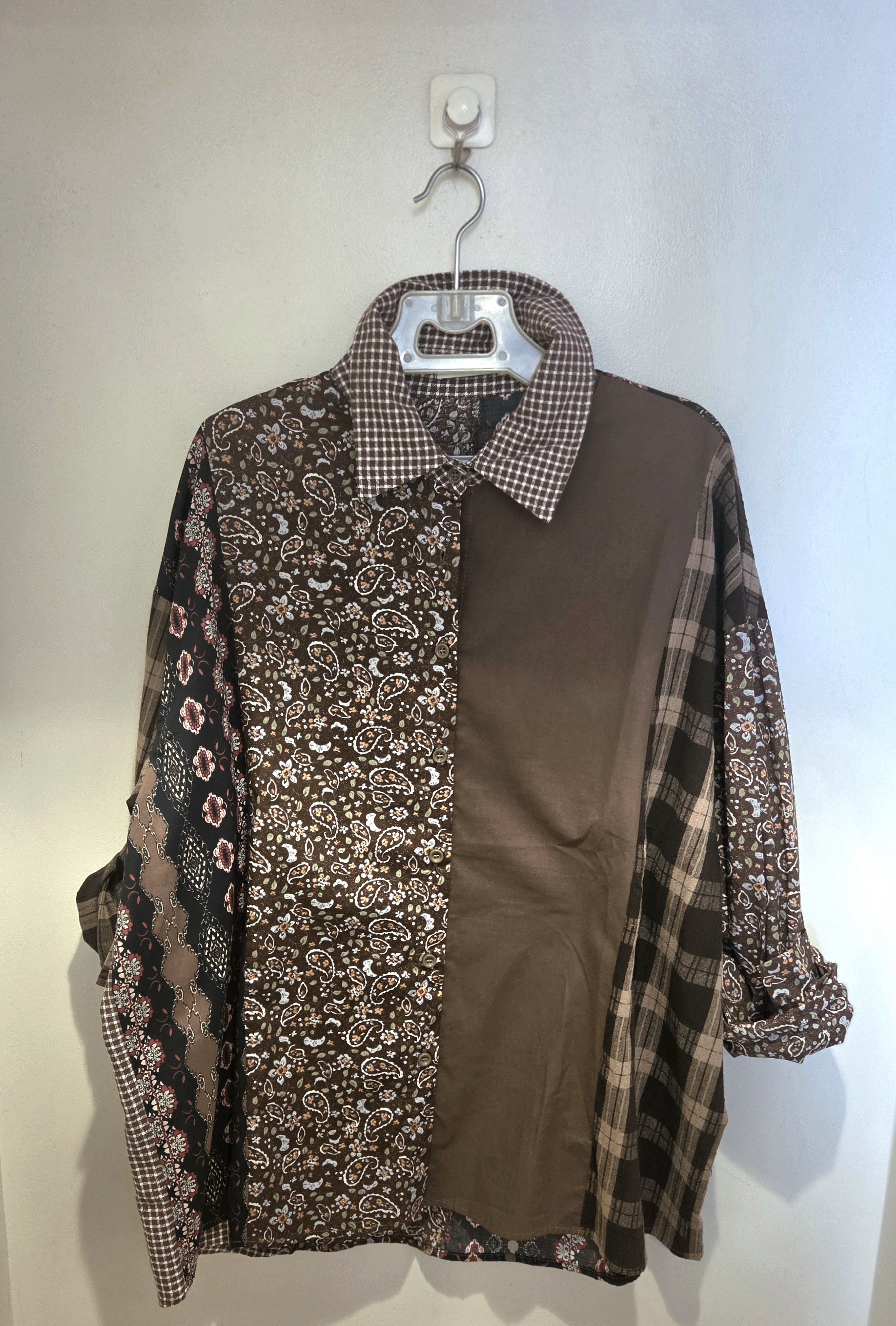 異素材シャツ　セール¥7.590
