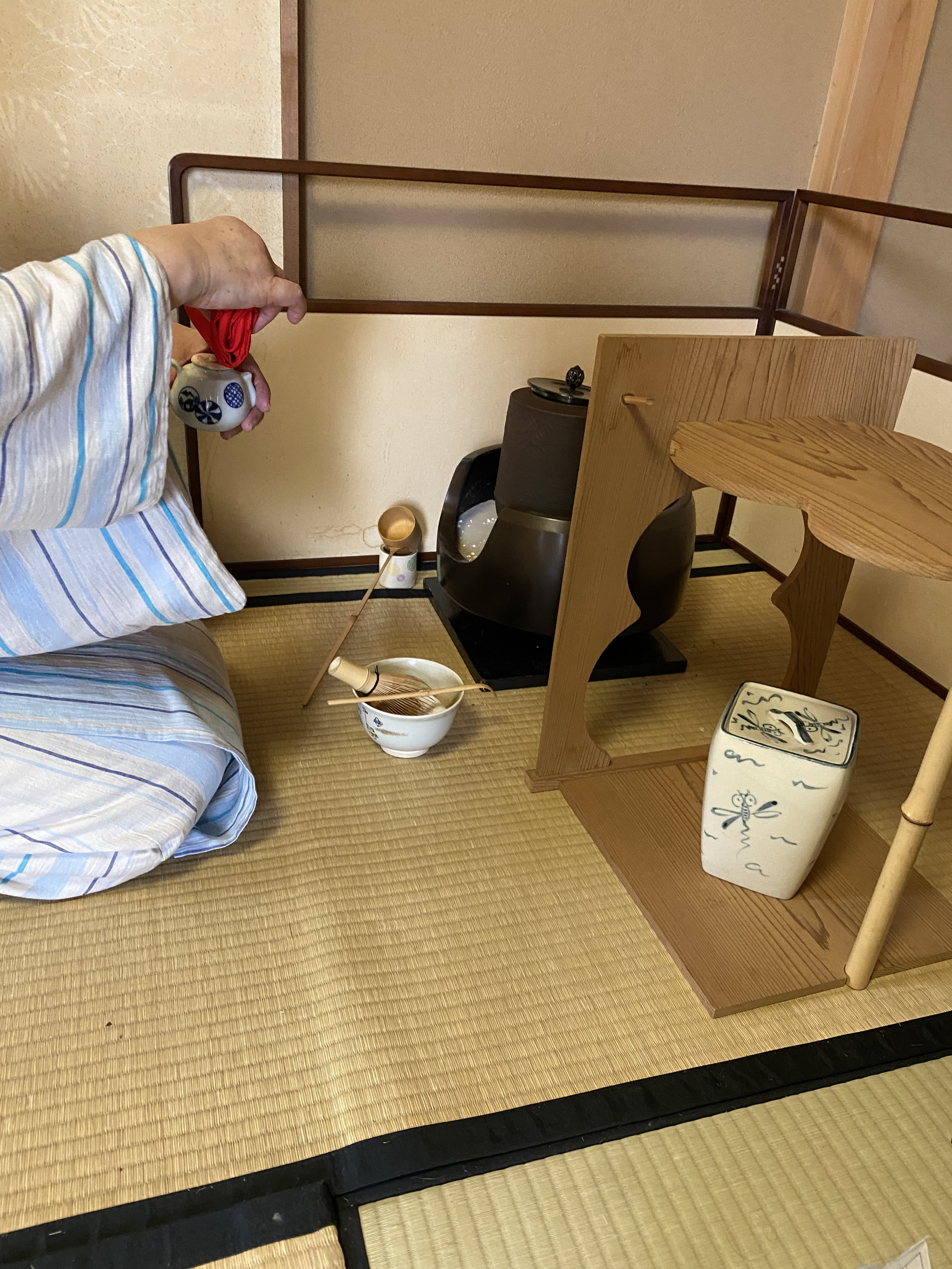 瓢棚で薄茶点前を・・・