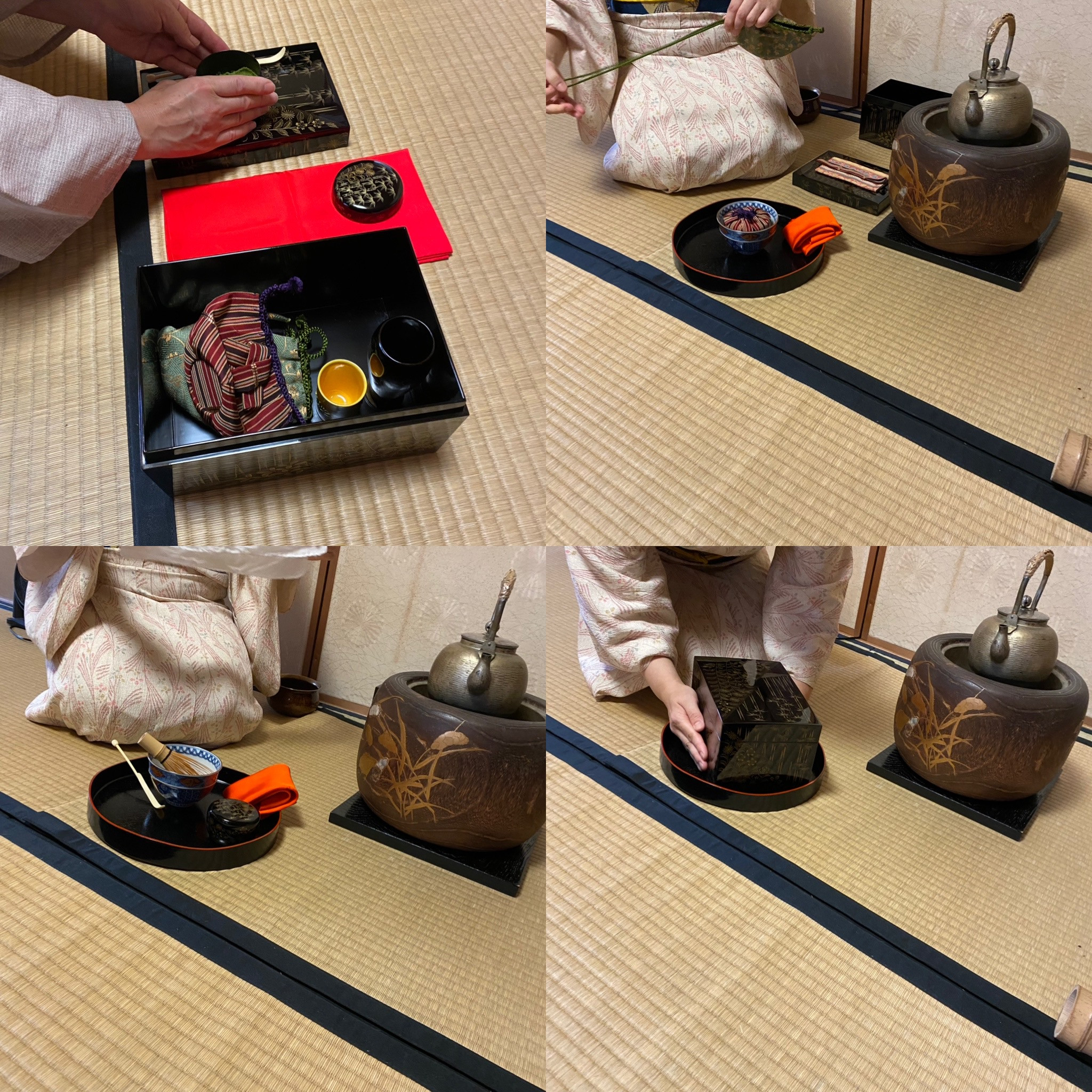 茶箱　花　のお点前を．．．