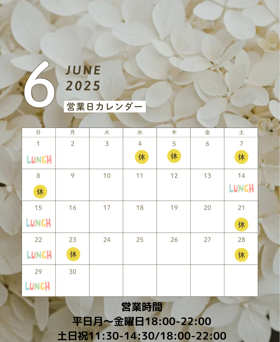 6月の予定