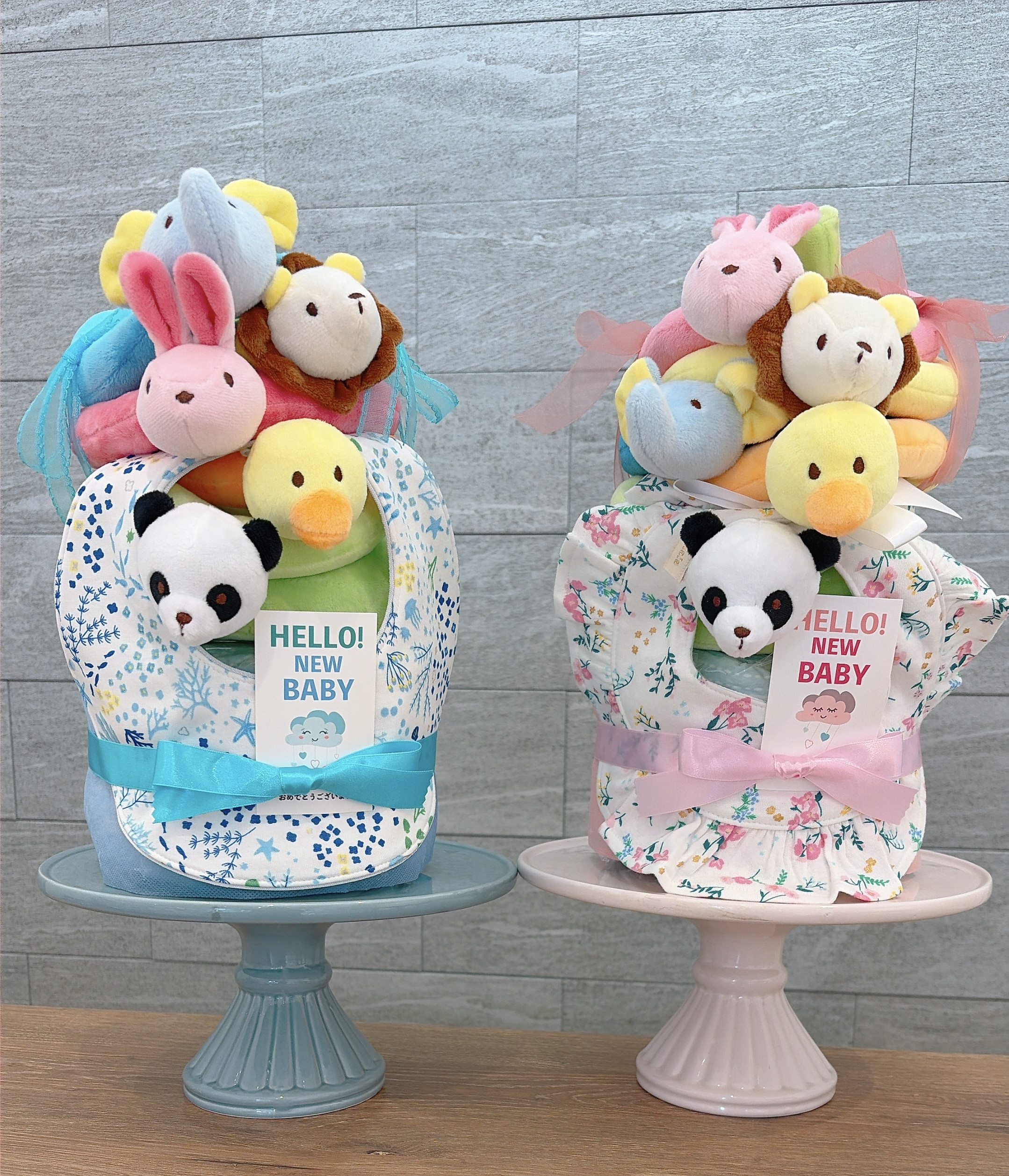 洗濯機で洗えるおもちゃのおむつケーキ