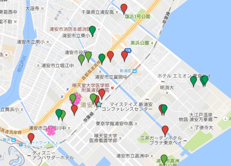 芝桜浦安 コラボ先Map