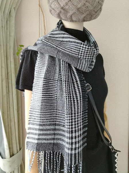 色糸効果マフラー