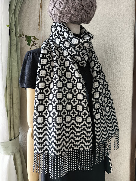 二重織りマフラー