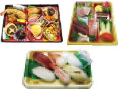 商品番号2-68(横幅28cm)　 三点パールセット(本膳･二ノ膳･生すし)