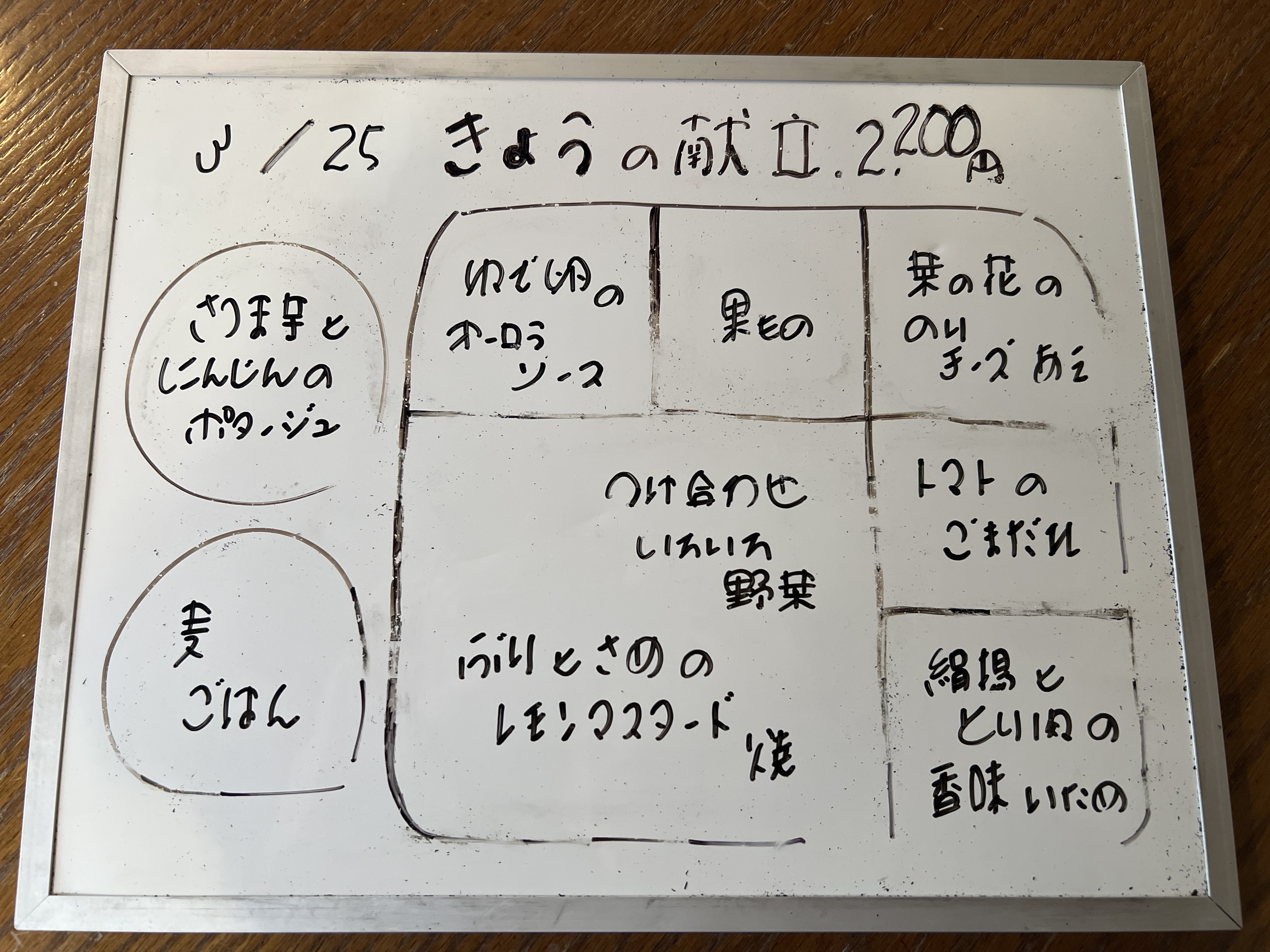 3/25（水）　今日の献立　（昼）夜）