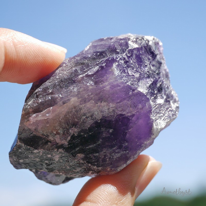 天然石アメジスト(ブラジル産)原石紫水晶 ラフロック穴なし ラフロック☆それぞれ現物画像あり