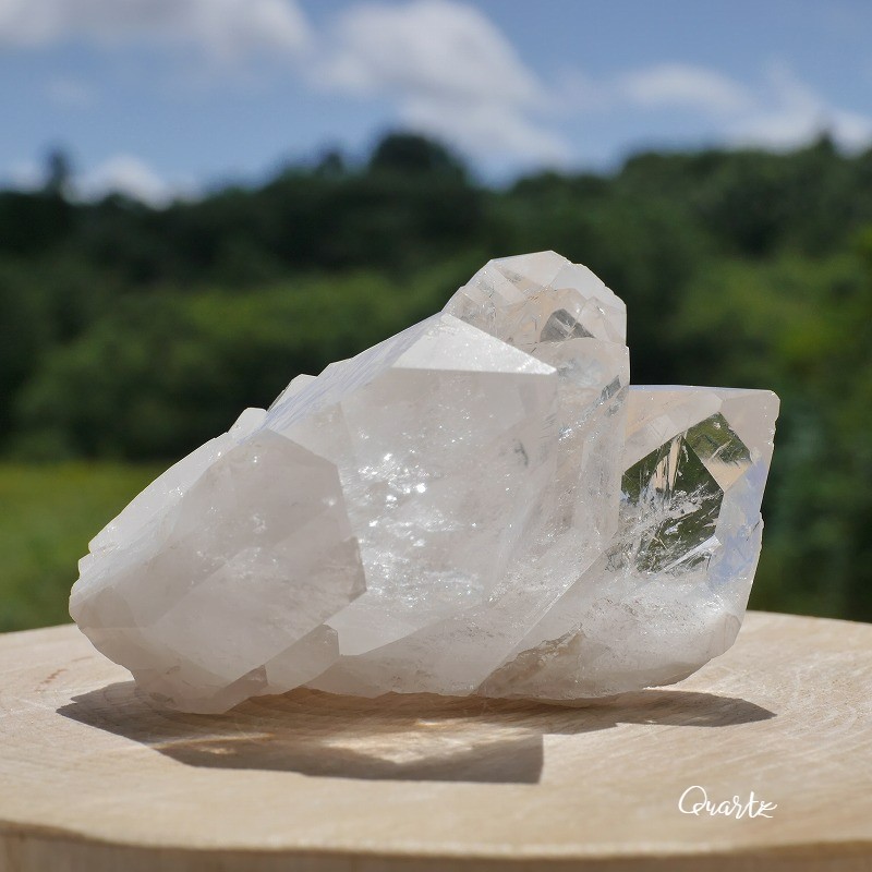 天然石約149g幅約69mm虹入水晶クラスター(ミナスジェライス産)透明クリスタル結晶原石