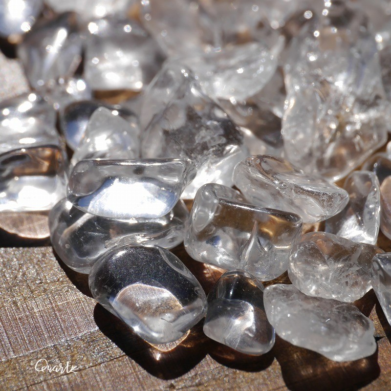 天然石 水晶(ブラジル産)約60g分約6～15mm大きめさざれ石詰合せ穴なし クォーツ