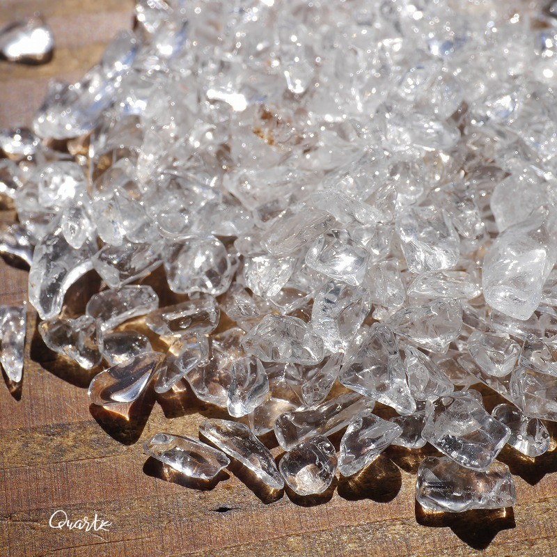 天然石 水晶(ブラジル産)約35g分約4～8mmきらきら小粒さざれ石詰合せ穴なし 