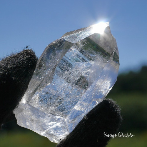 天然石サインジ水晶約47g約51×28mm(ヒマラヤ山脈産)大きなナチュラル水晶ポイント