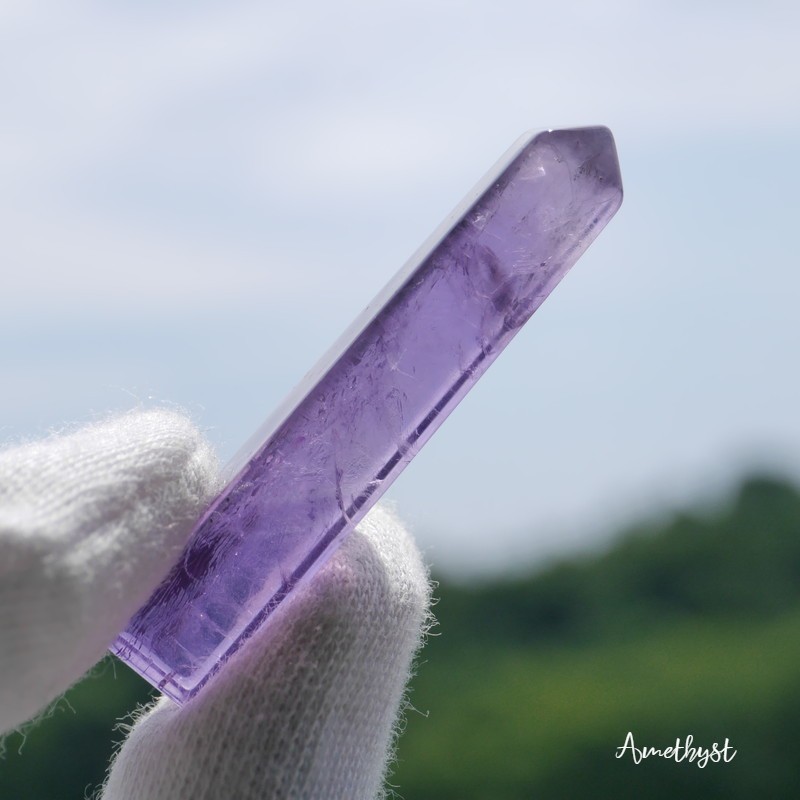 天然石アメジストミニオベリスク(ブラジル産)紫水晶2月誕生石研磨ポイント☆それぞれ現物画像あり