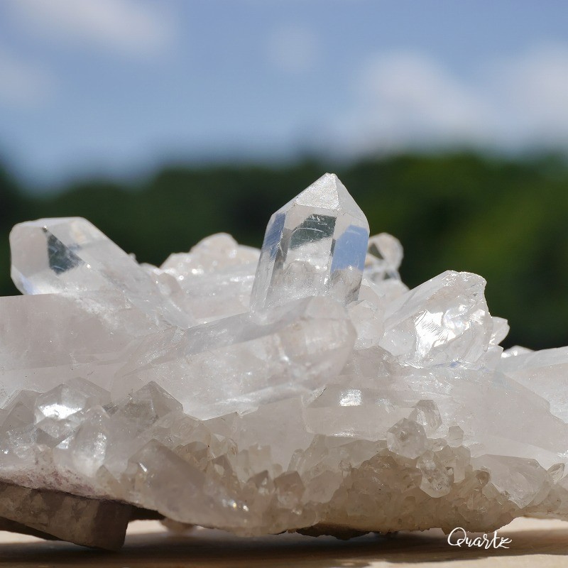 天然石約130g幅約109mm水晶クラスター(ミナスジェライス産)透明クリスタル結晶原石