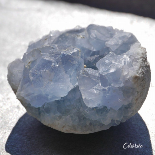 天然石 約154g約56mmセレスタイト(マダガスカル産)半球原石結晶ぎっしり天青石
