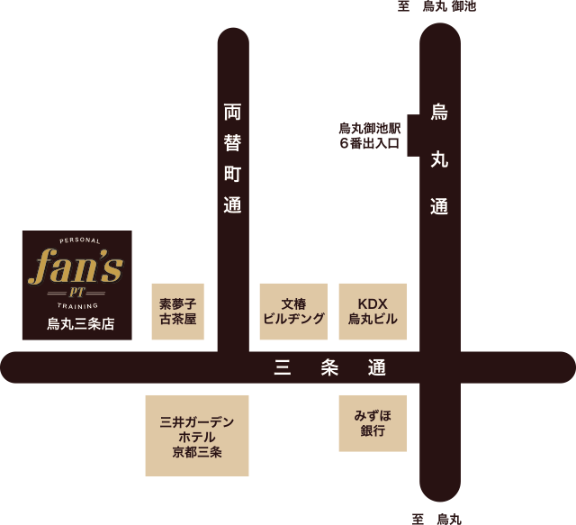 fan's-PT 烏丸三条店地図