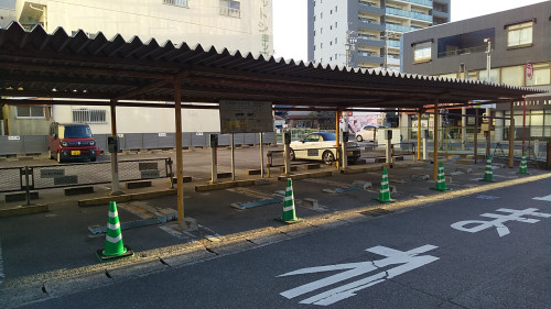 一部の駐車場が工事に入ります