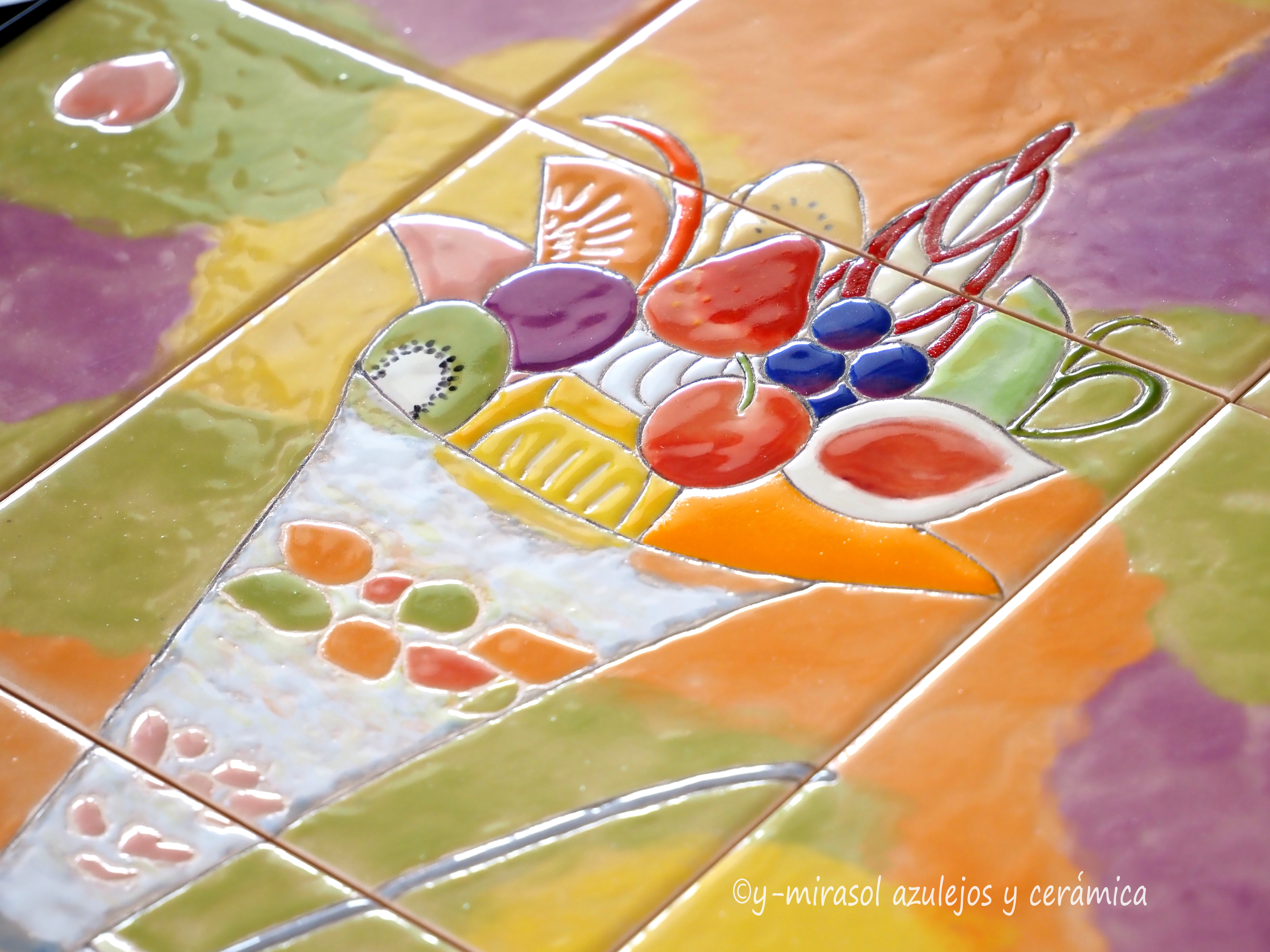 works > インテリア（時計以外） - y-mirasol / tile art ~ ｽﾍﾟｲﾝﾀｲﾙ ~