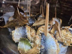 イワシのオレガノ風味パン粉焼き