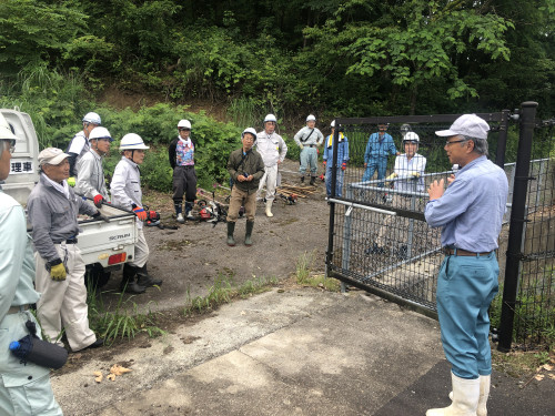 日田市大山にて下草刈り