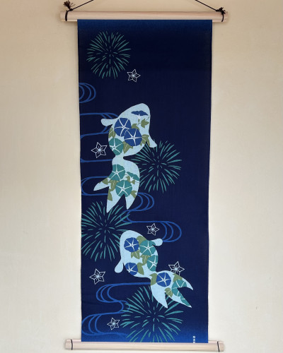 手ぬぐい「夏花金魚」