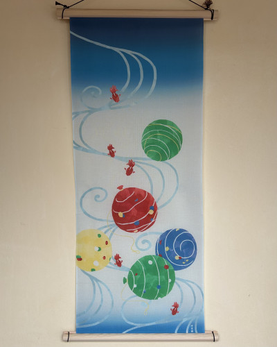 手ぬぐい「流水ヨーヨー」