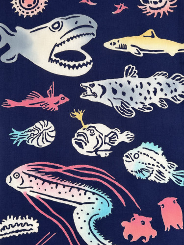 手ぬぐい「深海生物」