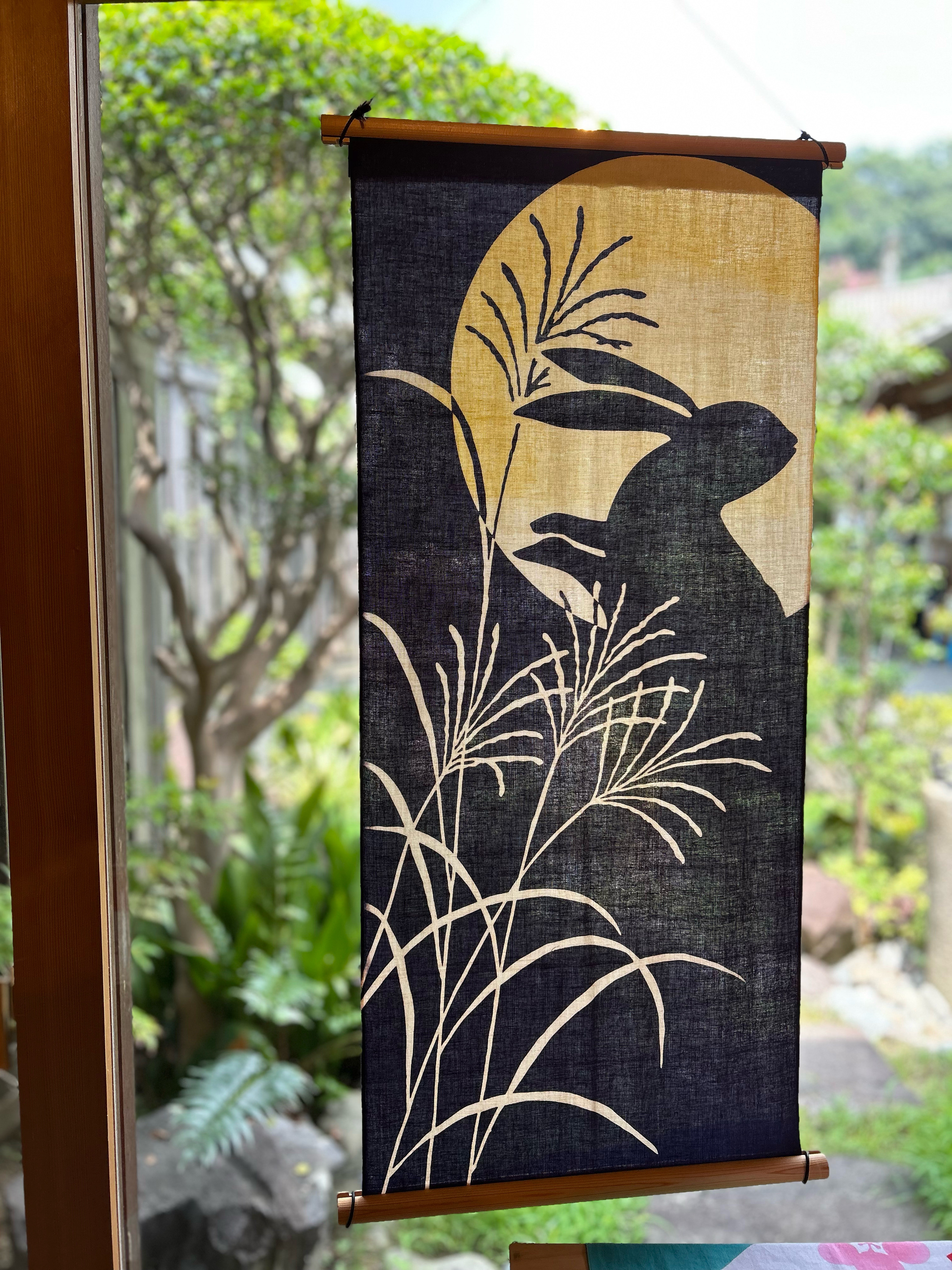 手ぬぐい「月に兎」