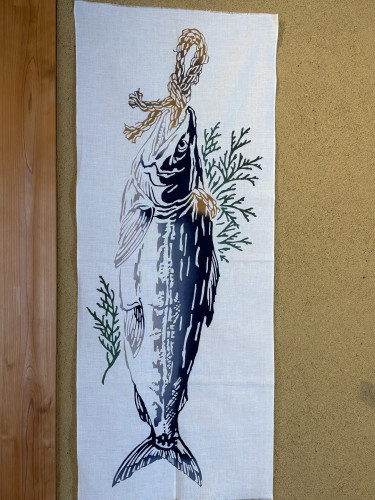 手ぬぐい「新巻鮭」
