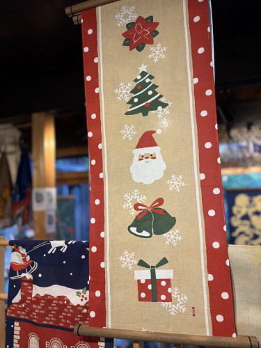 絵手ぬぐい「ほのぼのクリスマス」