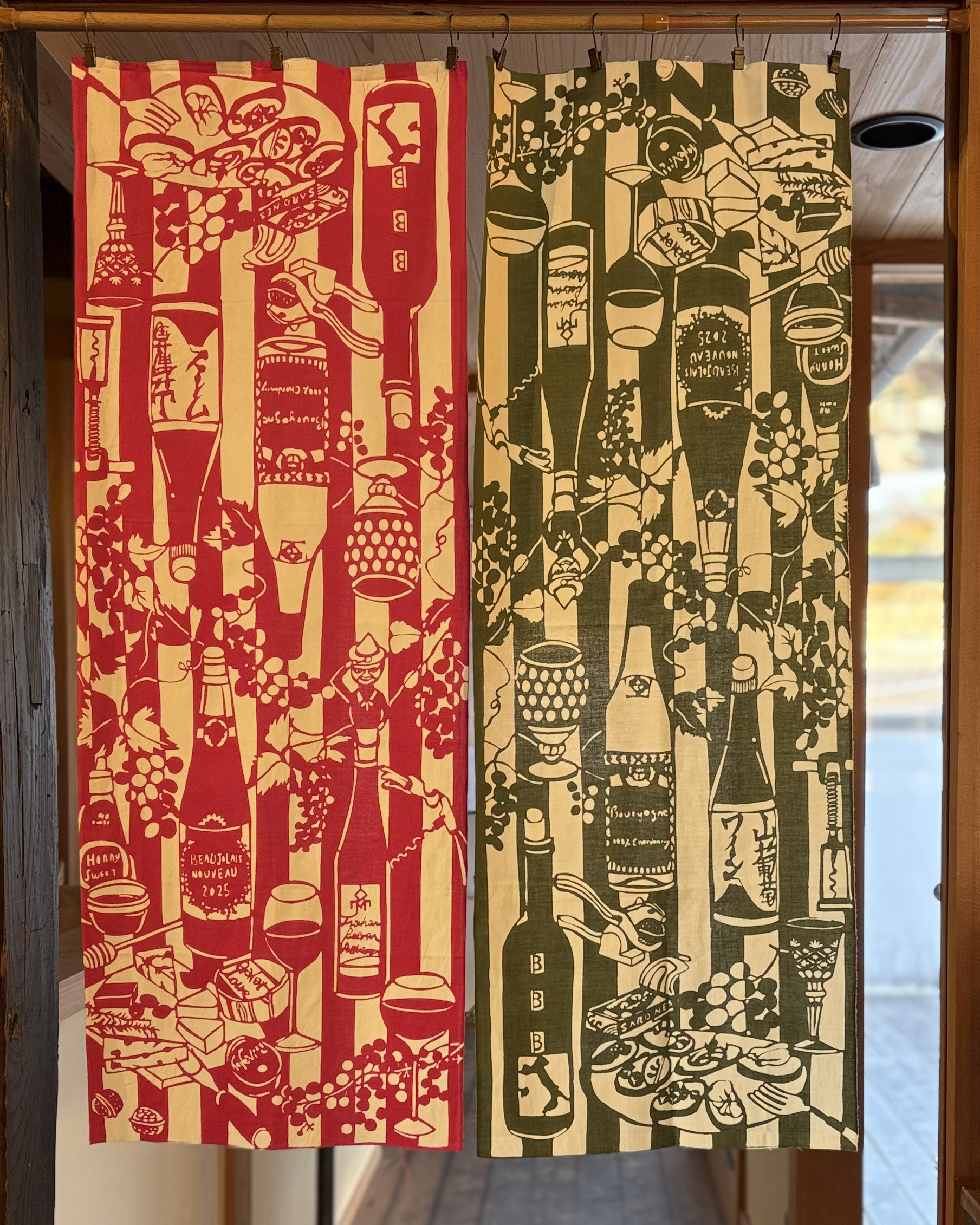 手ぬぐいでのれん