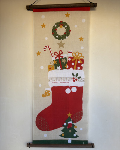 絵手ぬぐい「ハッピィクリスマス」