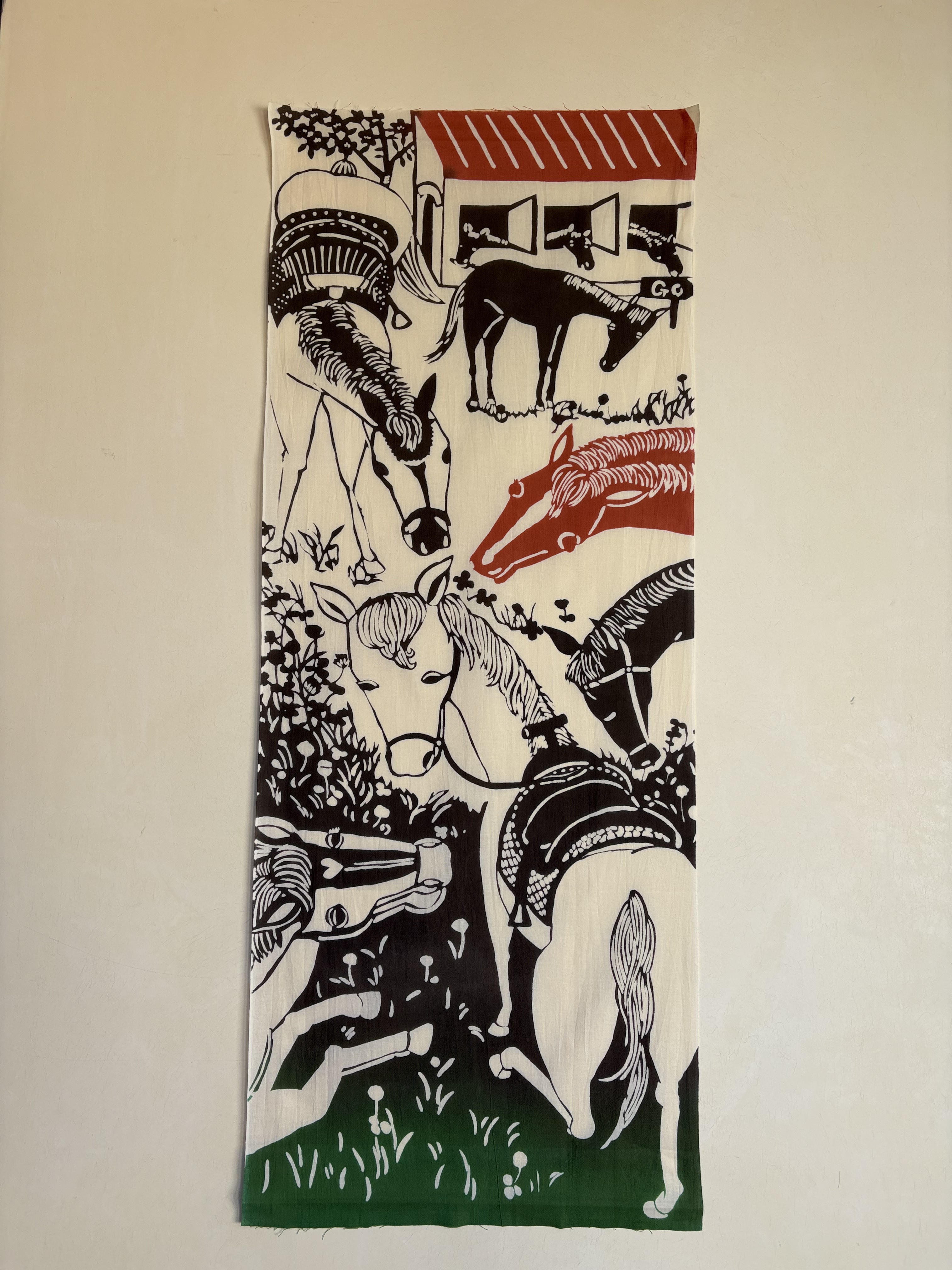 手ぬぐい「うまくらくらく」工房カモさん