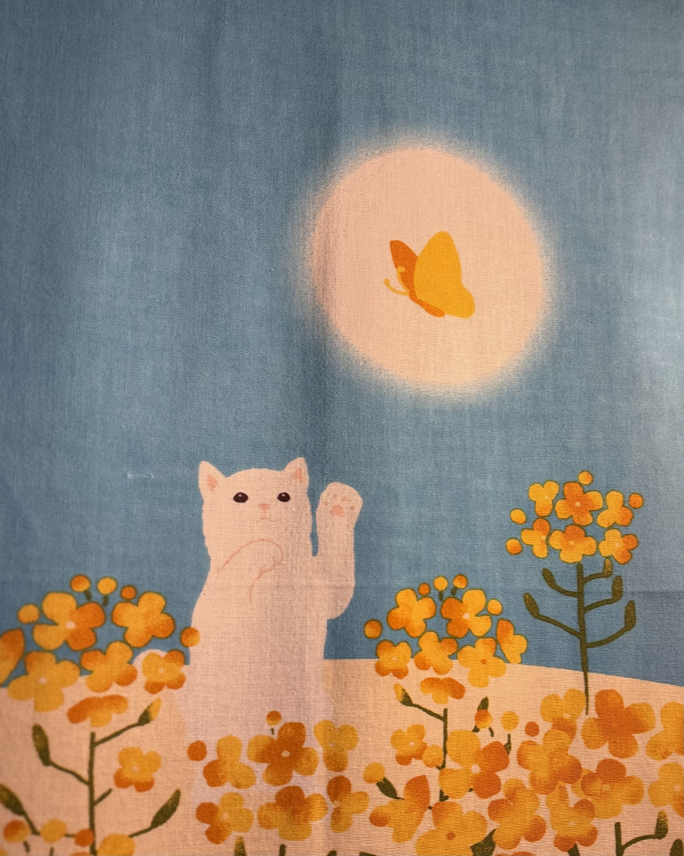 絵手ぬぐい「春と遊ぶ」