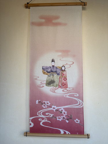 絵手ぬぐい「うららかお雛様」