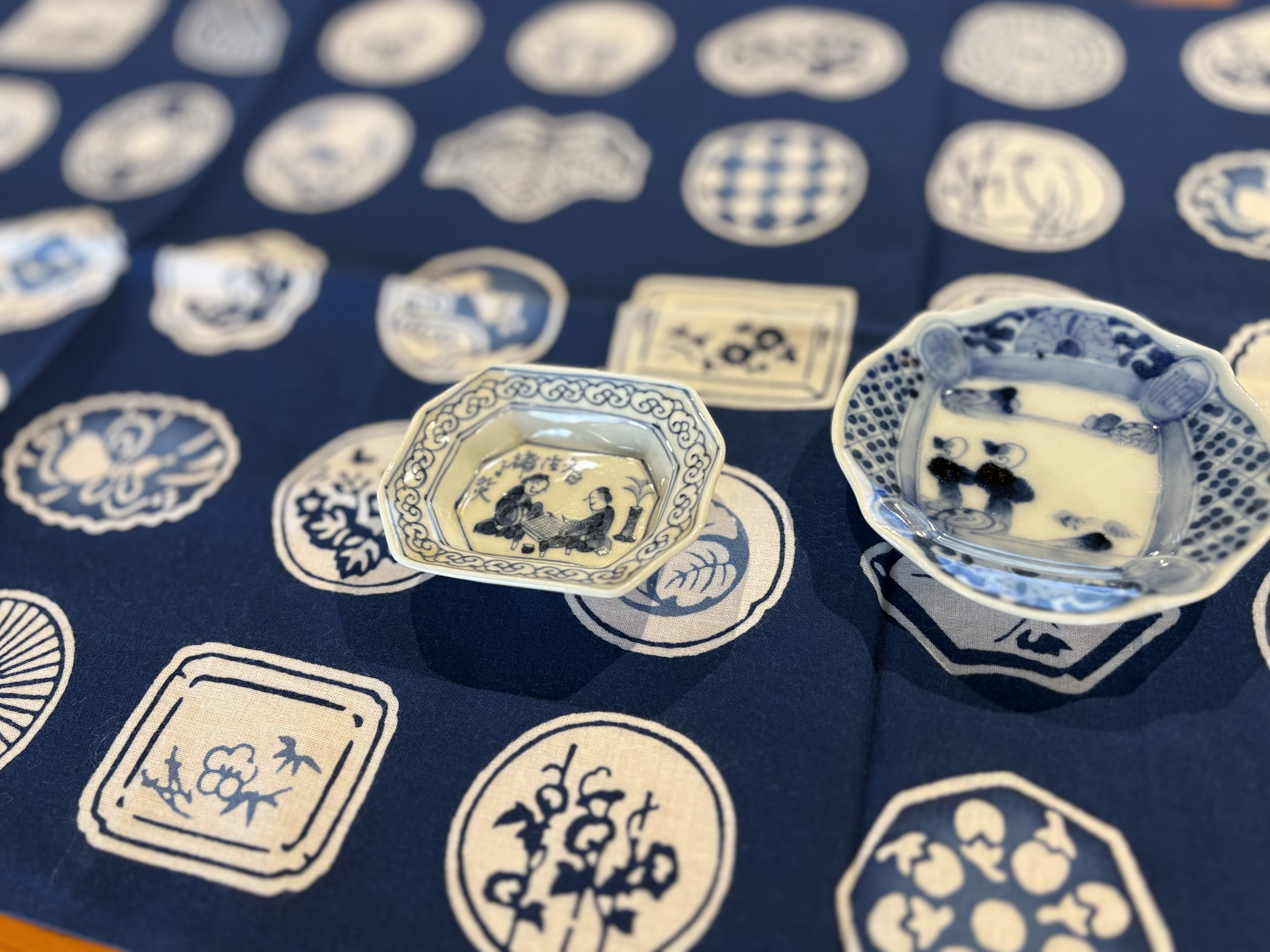 手ぬぐい「豆皿」