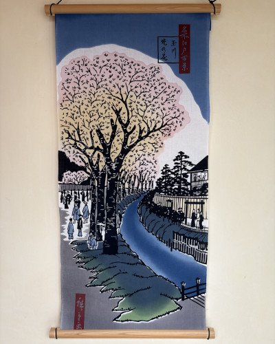 手ぬぐい「玉川堤の花ー名所江戸百景ー」