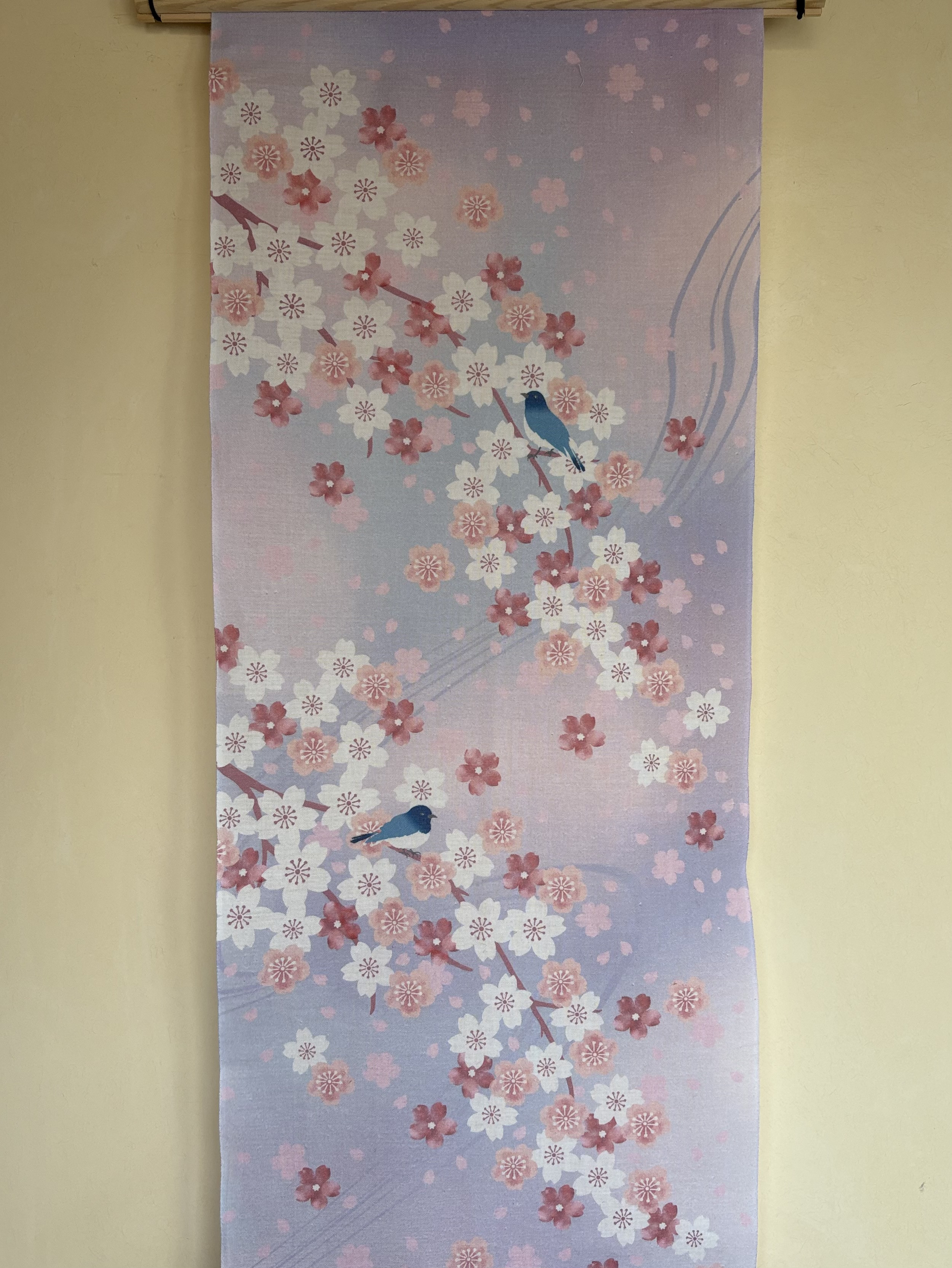絵手ぬぐい「こぼれ桜」