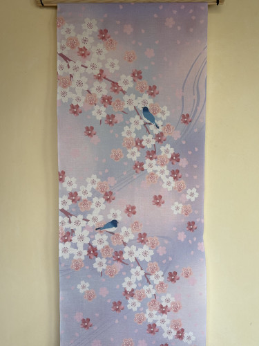 絵手ぬぐい「こぼれ桜」