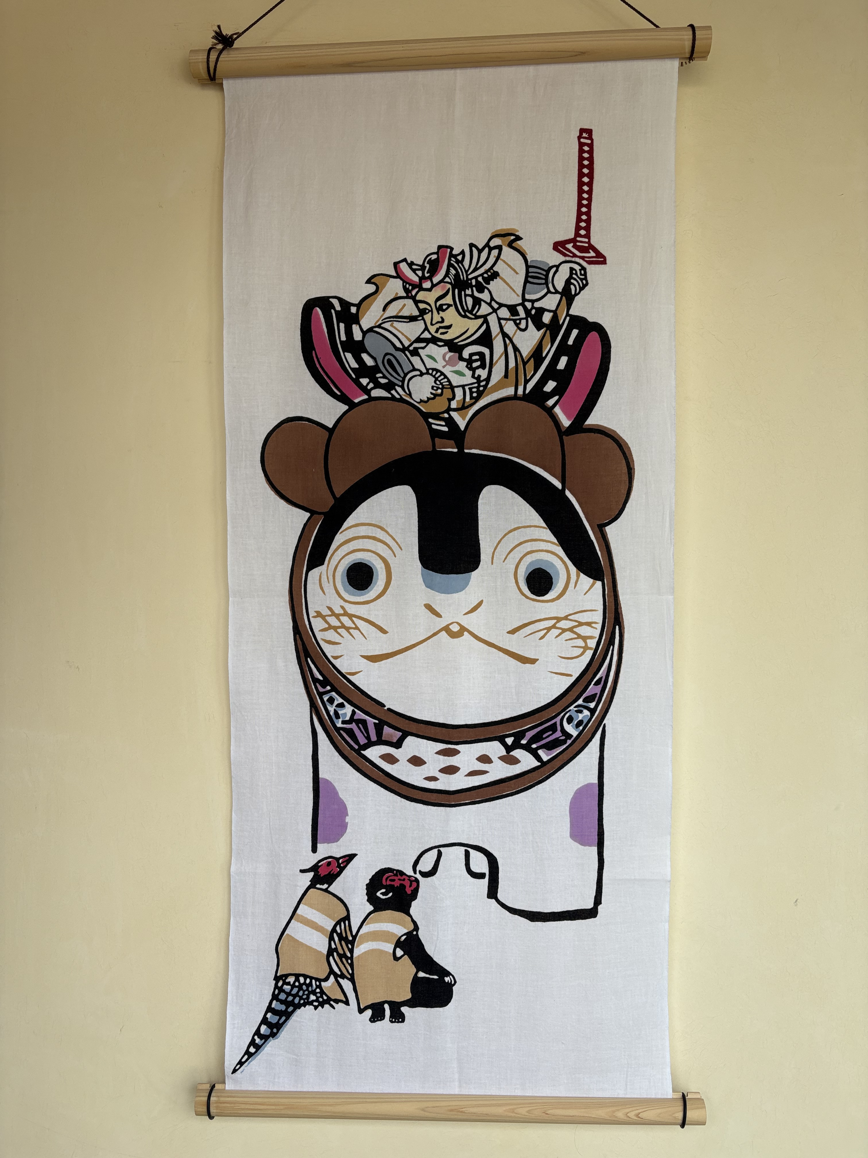 手ぬぐい「犬張子桃太郎」