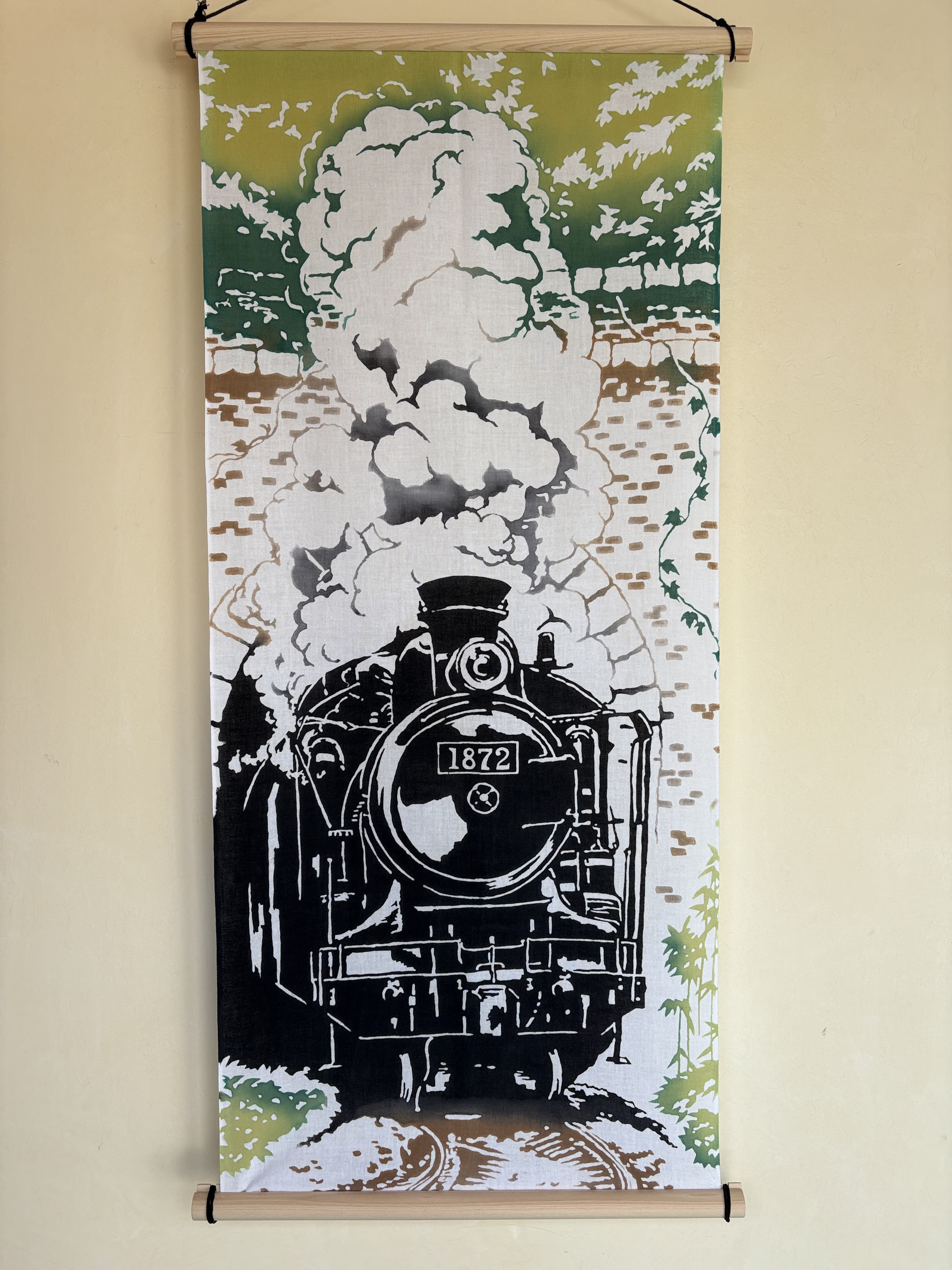 手ぬぐい「蒸気機関車」