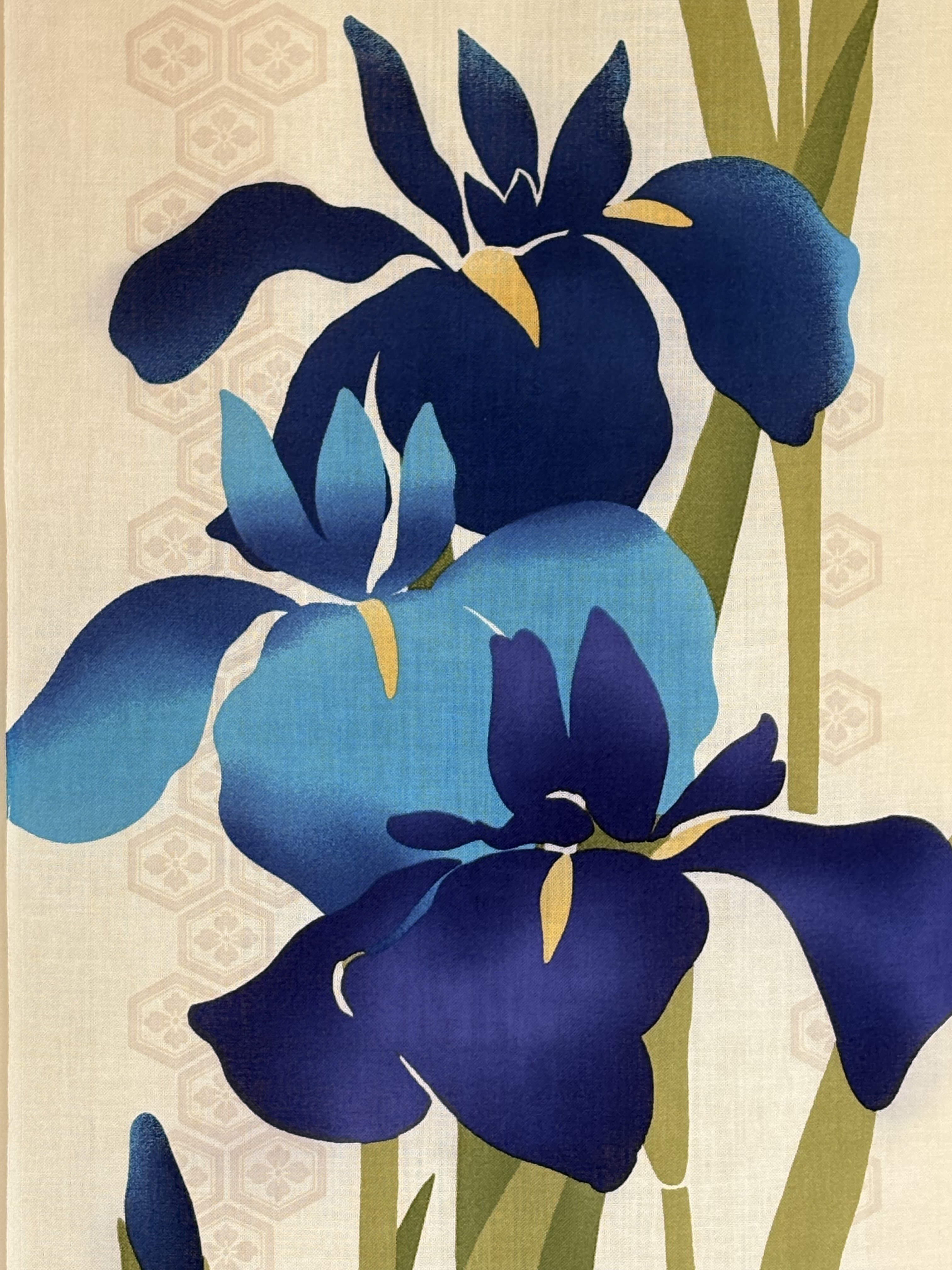 絵手ぬぐい「花菖蒲の香り」