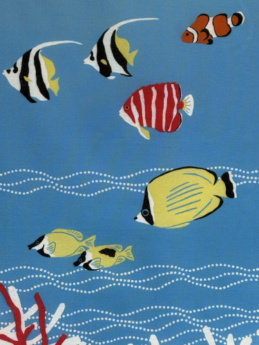 絵手ぬぐい「夢泳ぐ魚たち」