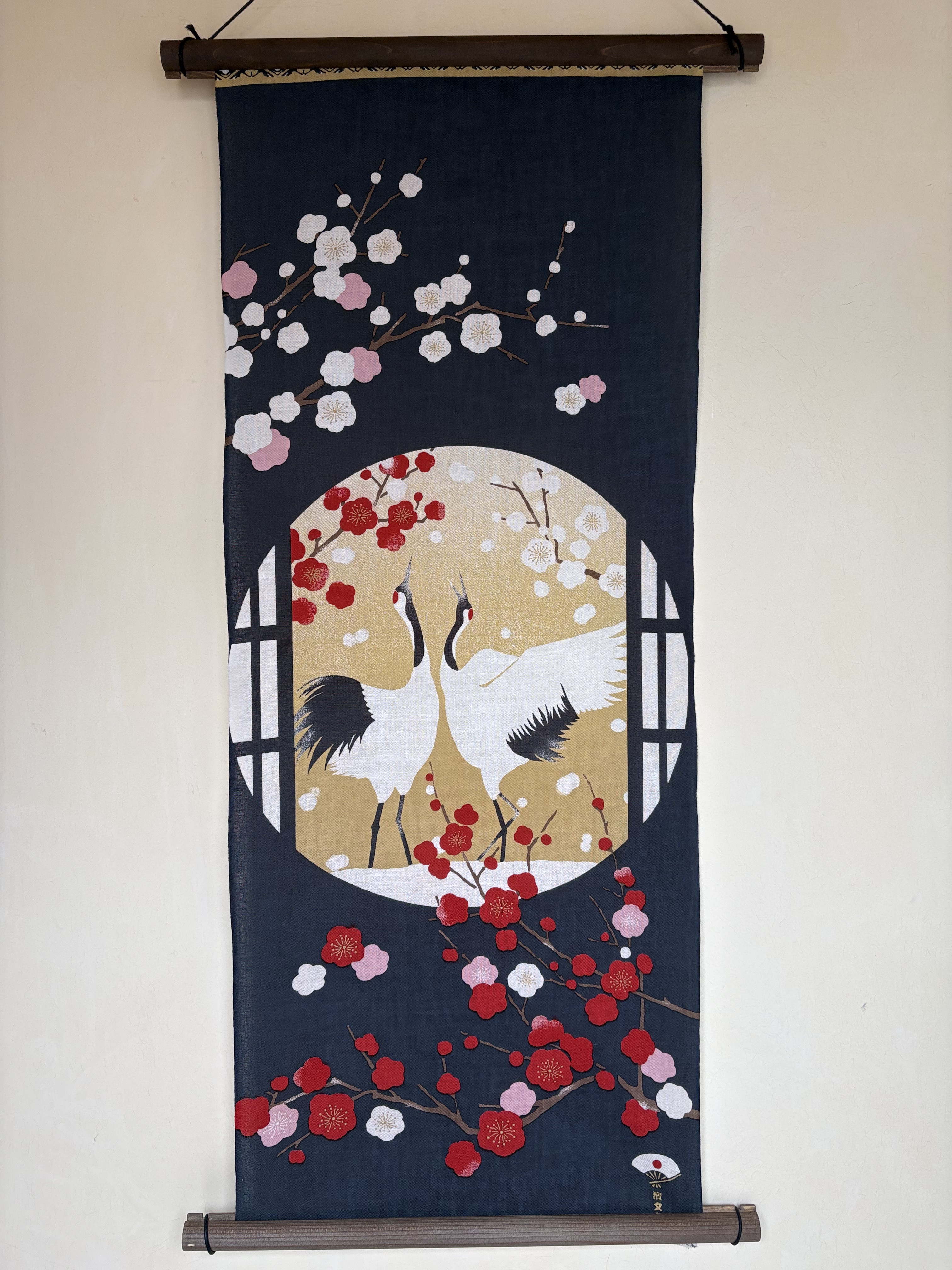 絵てぬぐい「鶴の舞」