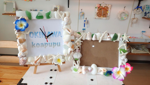 沖縄手作り体験フォトフレーム・壁掛け時計